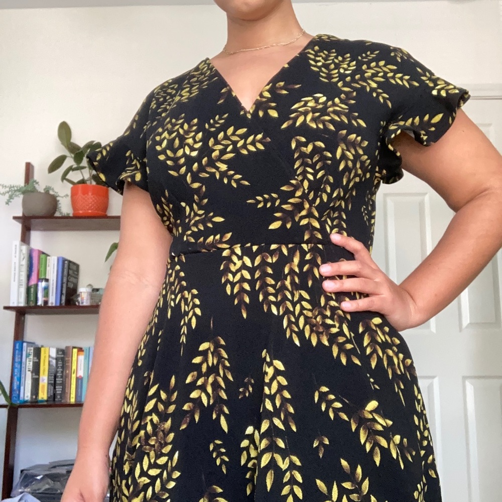 Black midi dress